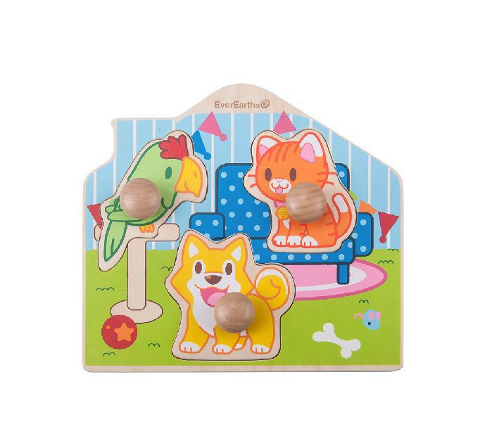 EverEarth Peg Pet Puzzle Kids Pretend Play Eco-Friendly