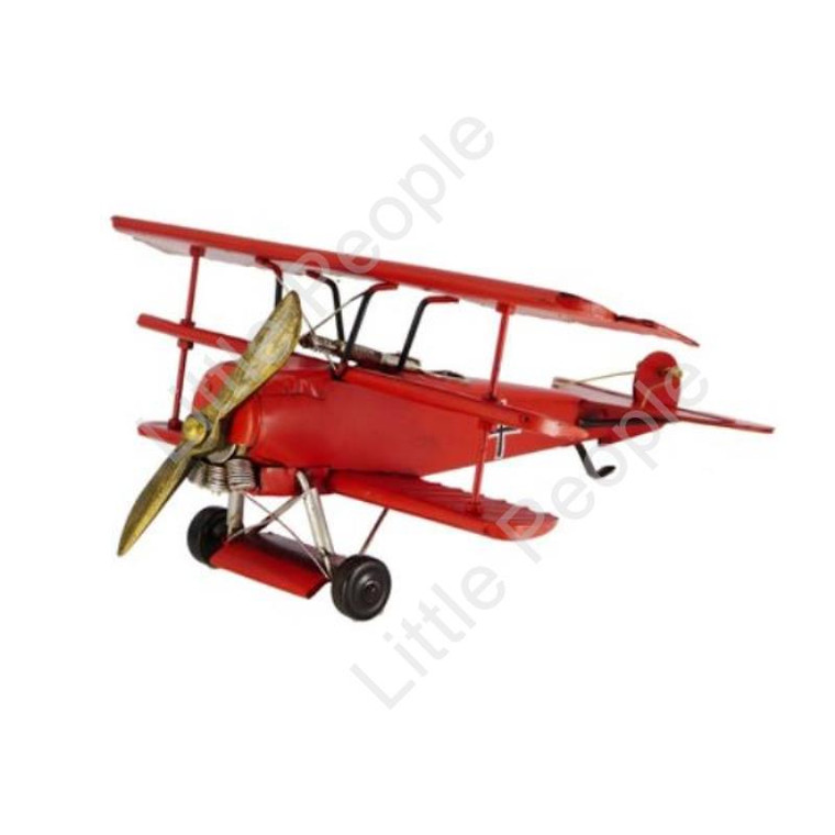 Red Baron German Tripple Winged Fighter Plane Classic 35cm