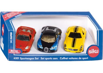Siku - Gift Set Super Sports Cars hours of fun Miniture for young imaginations