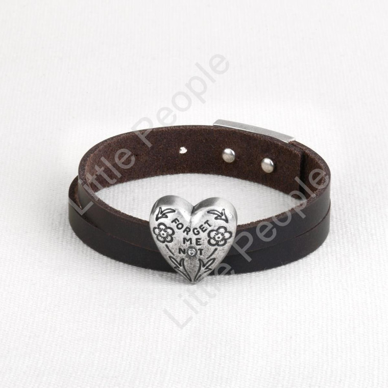 Demdaco Story Heart Bracelet -Forget Me Not Real Leather
By Demdaco