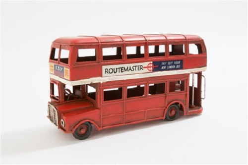 Small Red Tin Model Of A London Route Master Bus Collectable