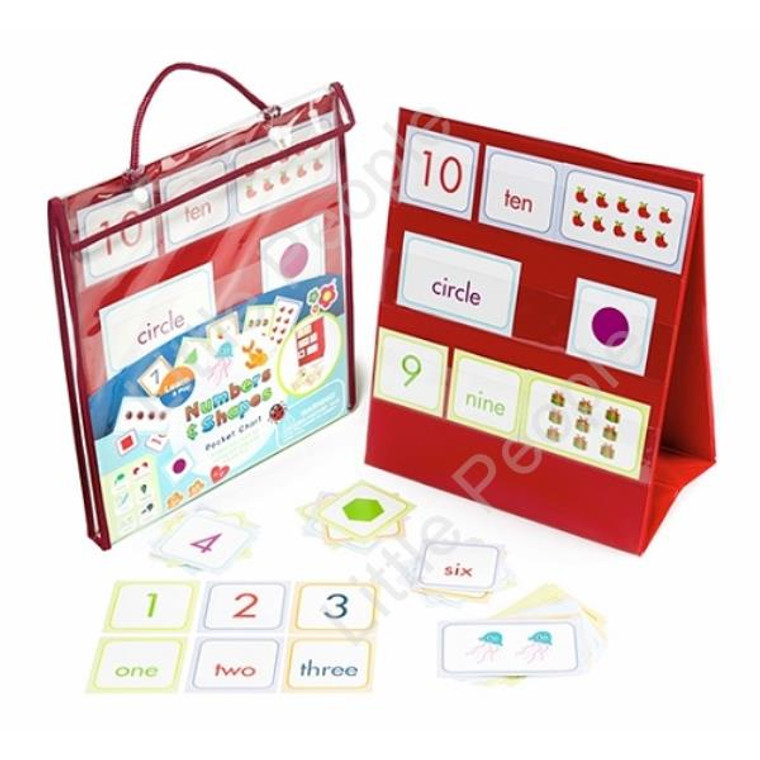 Meadow kids Numbers and Shapes Pocket Chart Educational