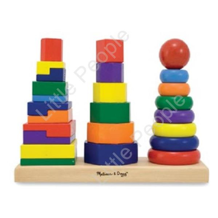 Melissa and Doug Geometric Stacker Educational Wooden