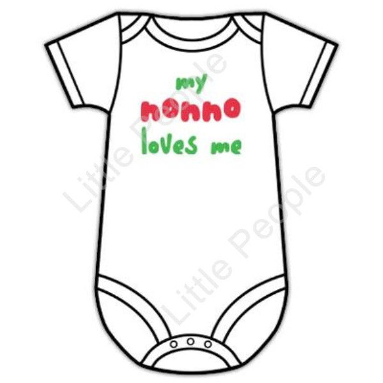 Size 00 My Italian Grandfather Loves Me 3-6mths Baby Grow Suit