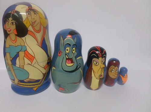 Russian Doll Wooden Matryoshka Babushka - Cartoon - Aladdin and Friends