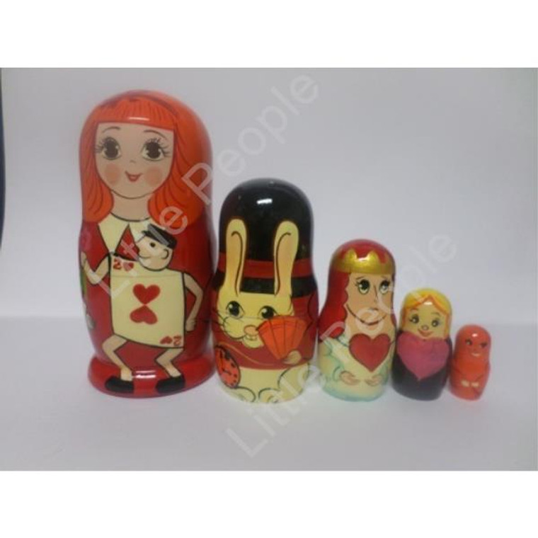 Russian Doll Wooden Matryoshka Babushka - Hearts