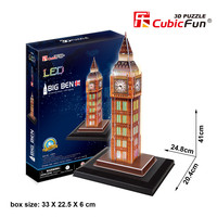 CubicFun Big Ben 28pc 3D LED Puzzle Genuine Product