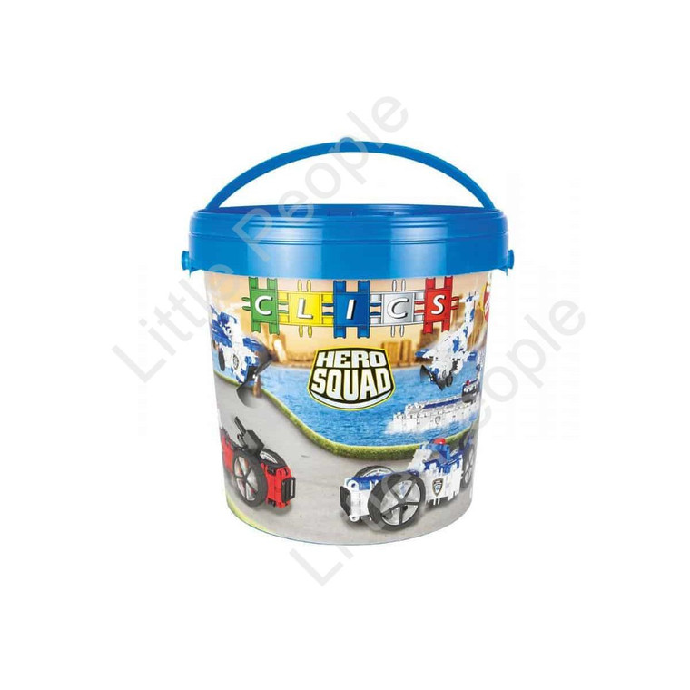 Clics Hero Squad POLICE Box | 9-in-1 Building Blocks