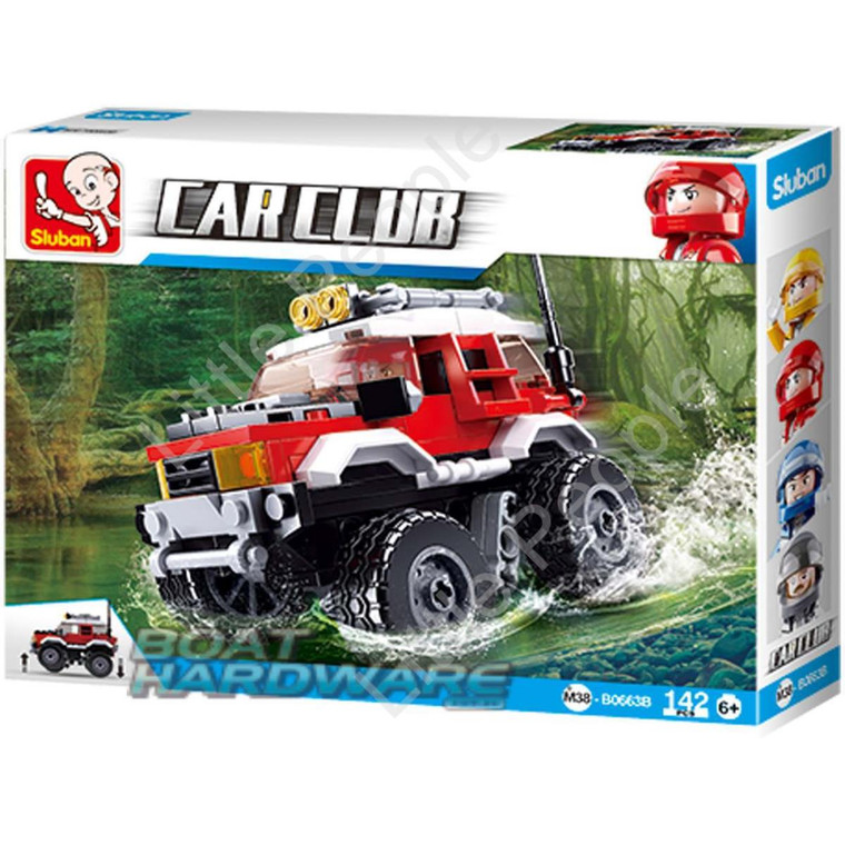 Sluban Compatible Building Blocks CAR CLUB Red Offroad