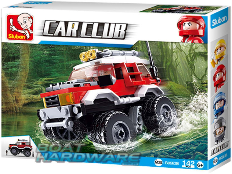 Sluban Compatible Building Blocks CAR CLUB Red Offroad