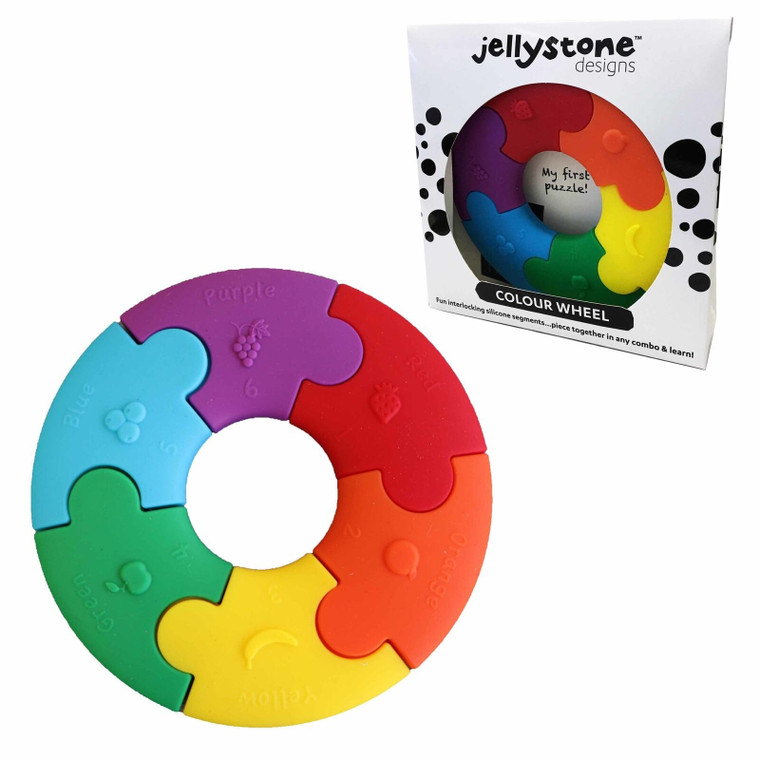 Jellystone Colour Wheel Rainbow Silicone Sensory Fun Safe Toy