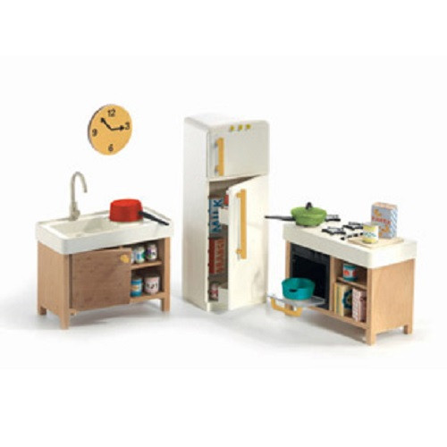 Djeco Modern Doll House Furniture Set- The Kitchen