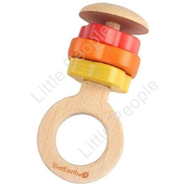 EverEarth Colour Rings Rattle Kids Pretend Play Eco-Friendly