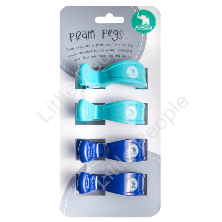 Pram pegs 4 Pack Pegs Blue & Navy Gift Idea