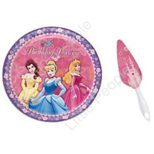Disney PRINCESS 2-Pc Set BIRTHDAY CAKE PLATE + SERVER Princesses