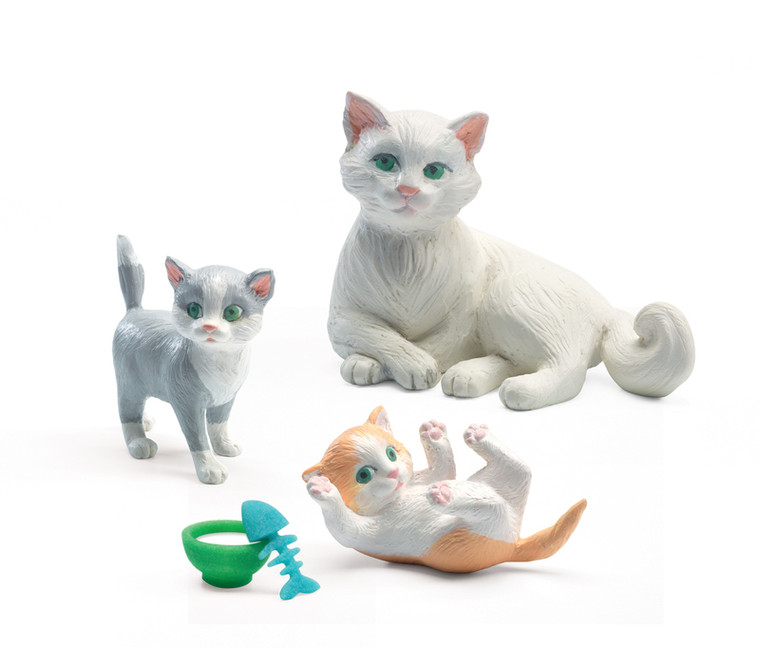 Djeco Modern Doll House Furniture Set - Dolls House Cats