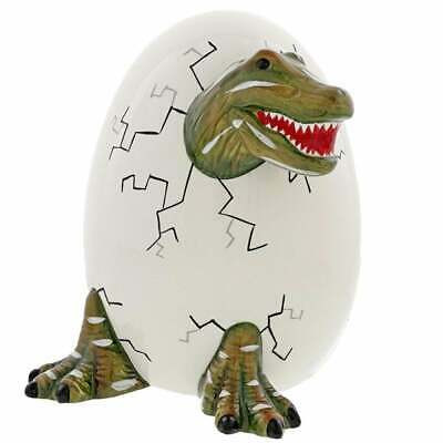 Roar Some T-Rex Dinosaur Hatching Egg Ceramic Savings Money Bank Box A29325