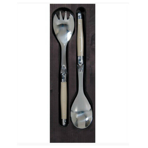 Laguiole Jean Dubost Laguiole 2pc Salad Servers St Louis Taupe