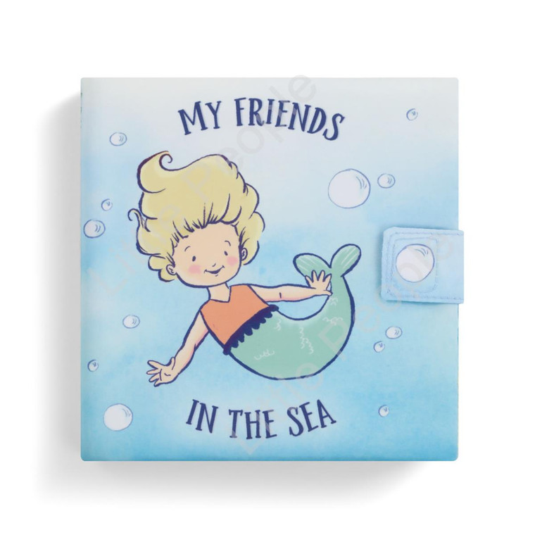 DEMDACO My Friends in The Sea Nautical Blue 7 x 7 Fabric