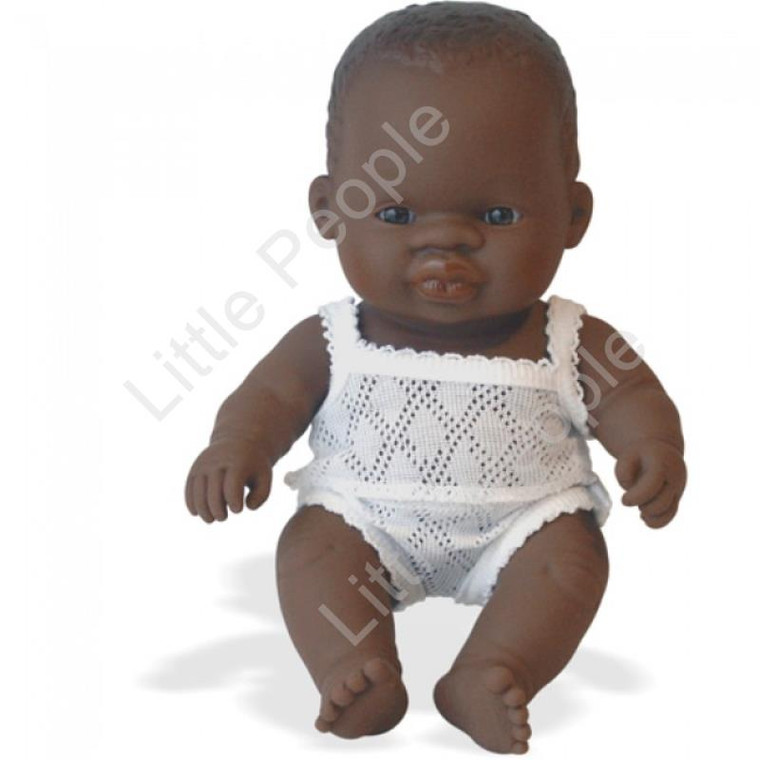 Miniland Anatomically Correct Baby Doll African Girl 21 cm