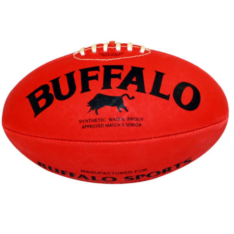 Buffalo Sports Soft Touch Pvc Full Size 28cm Legnth Red Aussie Rules Football