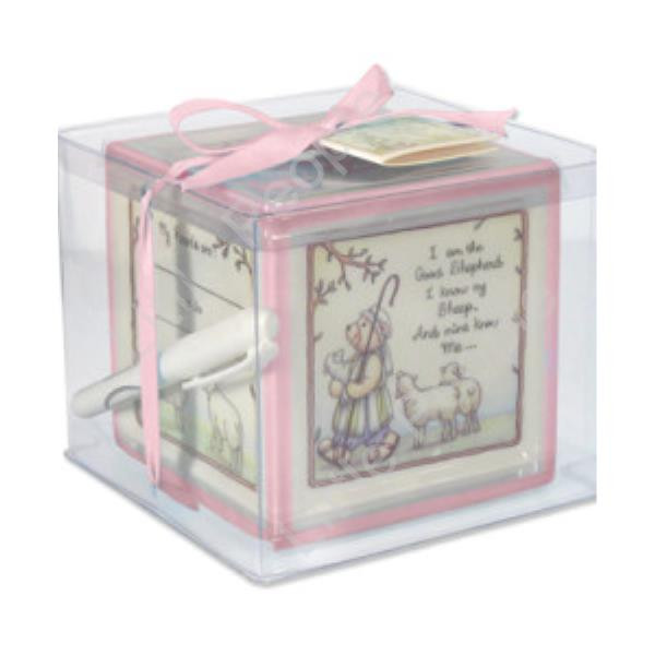 Baby Christening Block Pink Gift Idea very unique