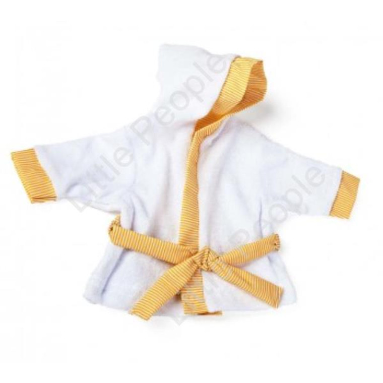 Miniland - Baby Doll Bath Robe - White for 38 - 42cm Dolls