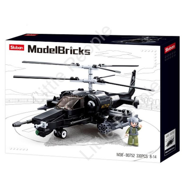 Sluban Compatible Building Blocks BLACK SHARK HELICOPTER