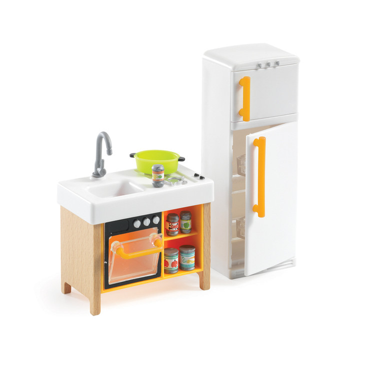 Djeco Modern Doll House Furniture Set - The Compact Kitchen