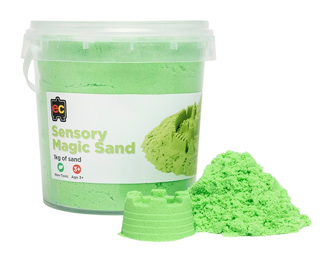 Sensory Magic Sand 1kg Tub Green Non Toxic