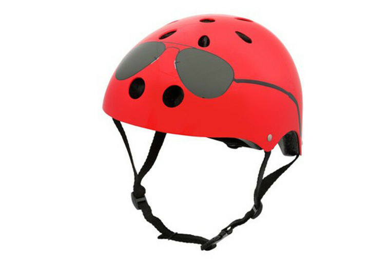 Mini Hornit Kids Bicycle Helmet Aviator Red Medium: 53-58cm LED