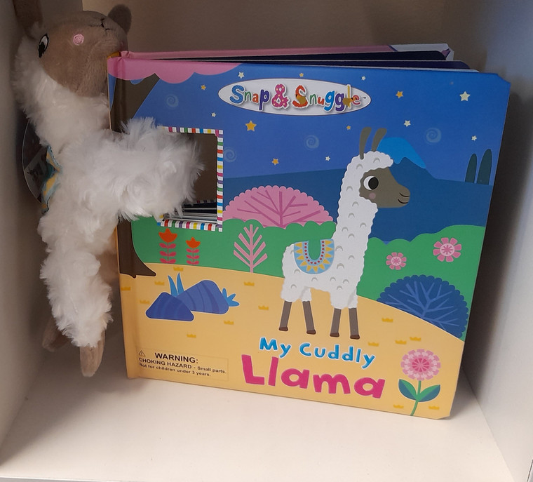 My Cuddly Llama Slap-band snap on plush toy Board book