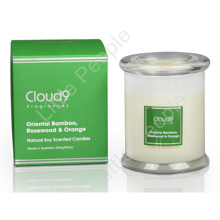 Oriental Bamboo  Rosewood & Orange Scented Candle By Cloud Nine