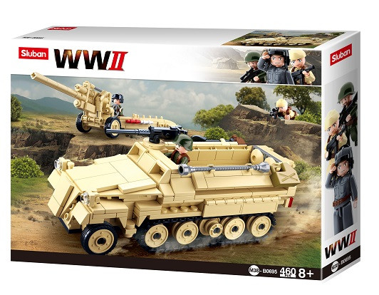 Sluban Compatible Building Blocks WWII HALF TRACK SD.KFZ.251 K18
687 PCS