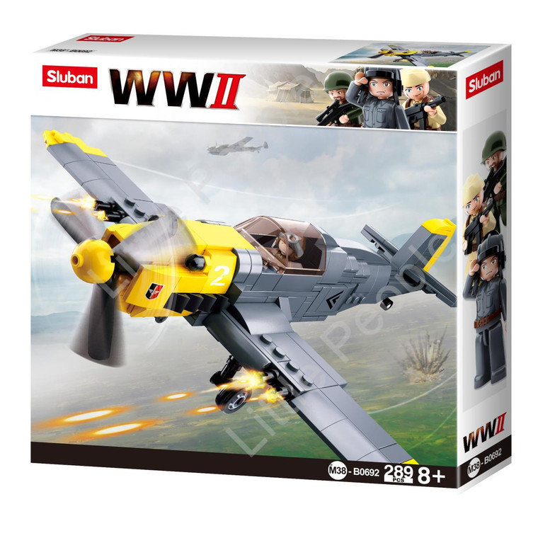 Sluban Building Blocks Army WW2 PLANE MESSERSCHMITT BF 109 289 PCS