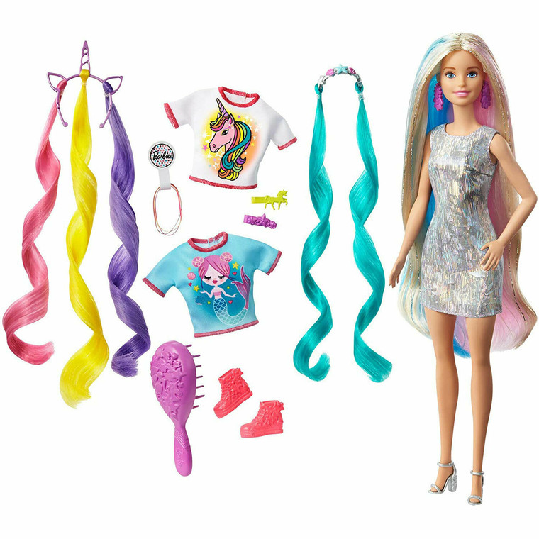 Barbie Fantasy Hair Doll with Mermaid and Unicorn Looks BRAND
