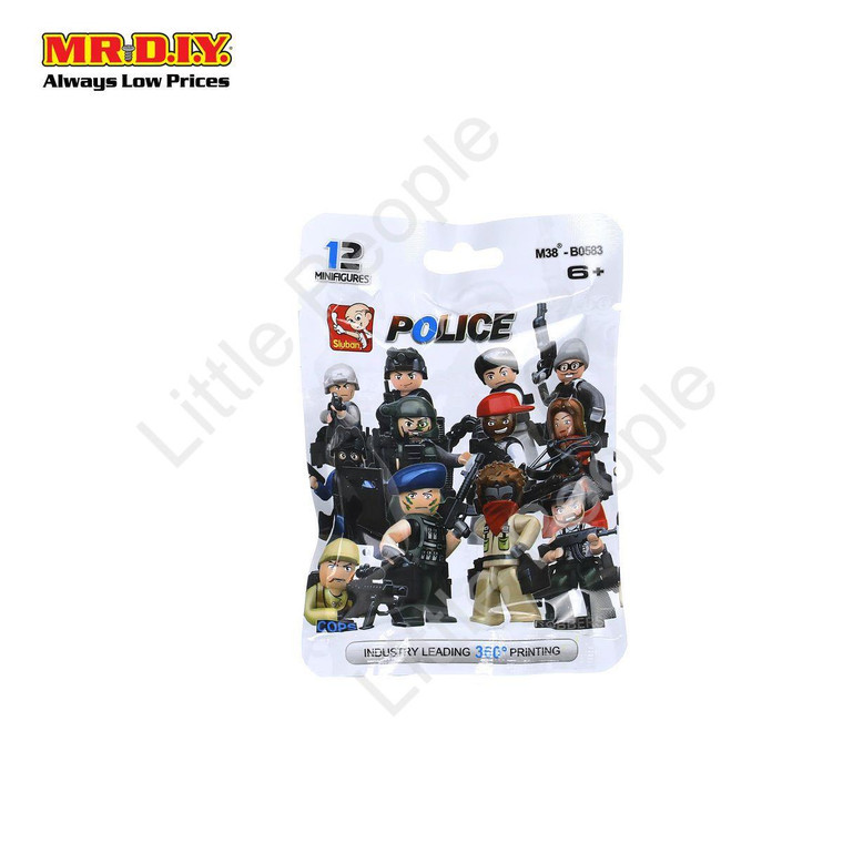 B0583 Sluban Compatible Building Blocks Police 1 MINI FIGURES x2 BLIND PACK