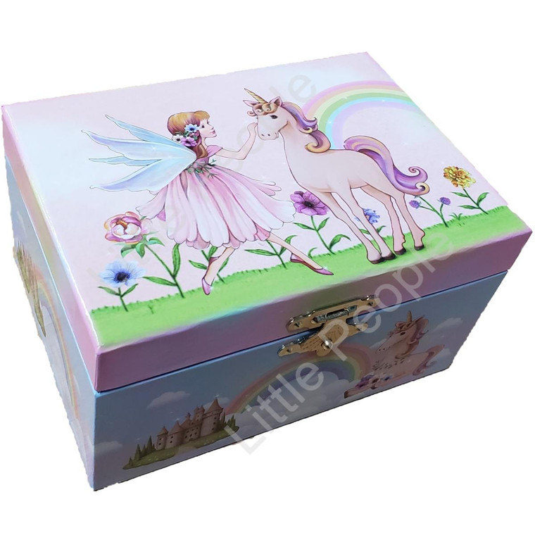 Music Jewel Box Rectangle Fairy Unicorn Tune : Swan Lake