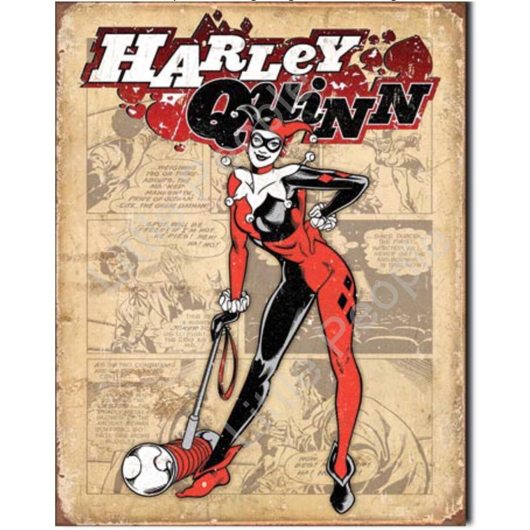 Harley Quinn Retro Metal Tin Sign DC Comic Cartoon Superhero #2203