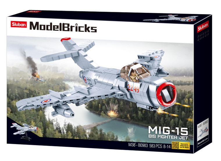 Sluban Compatible - MB MIG-15 FIGHTER 583 PCS