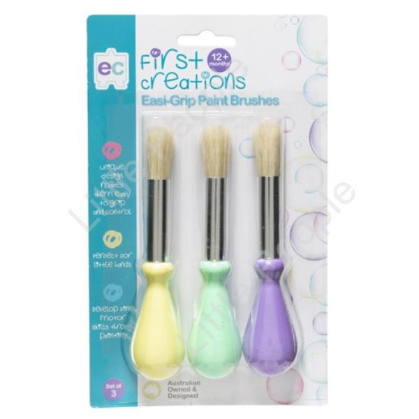 First Creations Easi-Grip Paint Brushes Set of 3