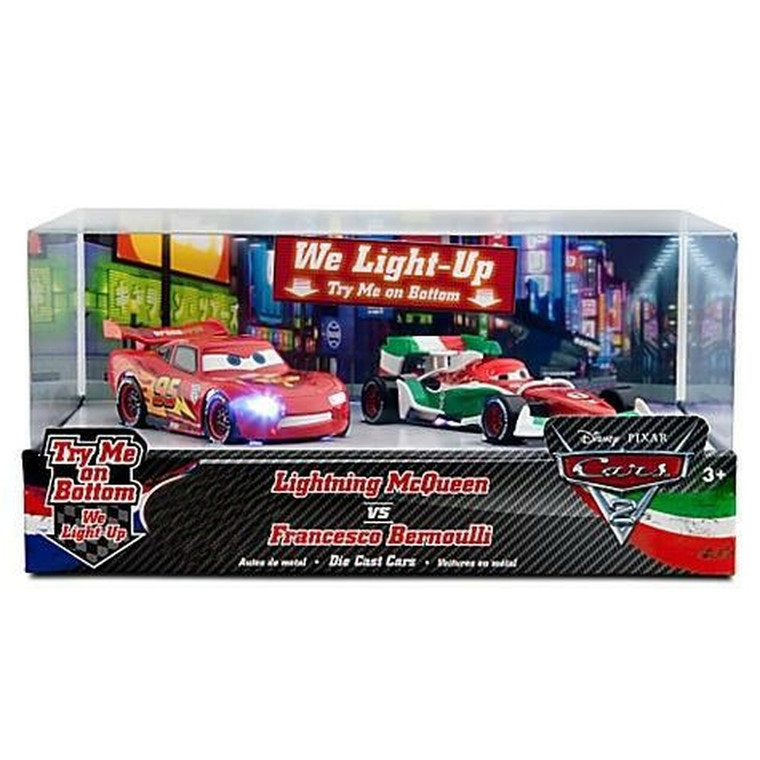 Disney Pixar Cars Cars 2 Light Up Lightning McQueen vs. Francesco Bernoulli