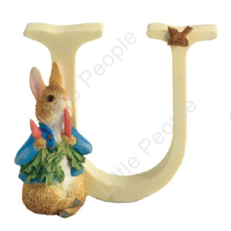 Peter Rabbit Letters - Letter "U" with Peter Rabbit