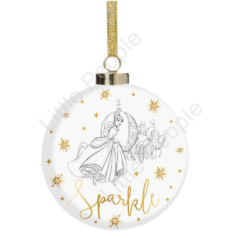 Disney Gifts Collectible Christmas Bauble: Cinderella Sparkle 9 Cm