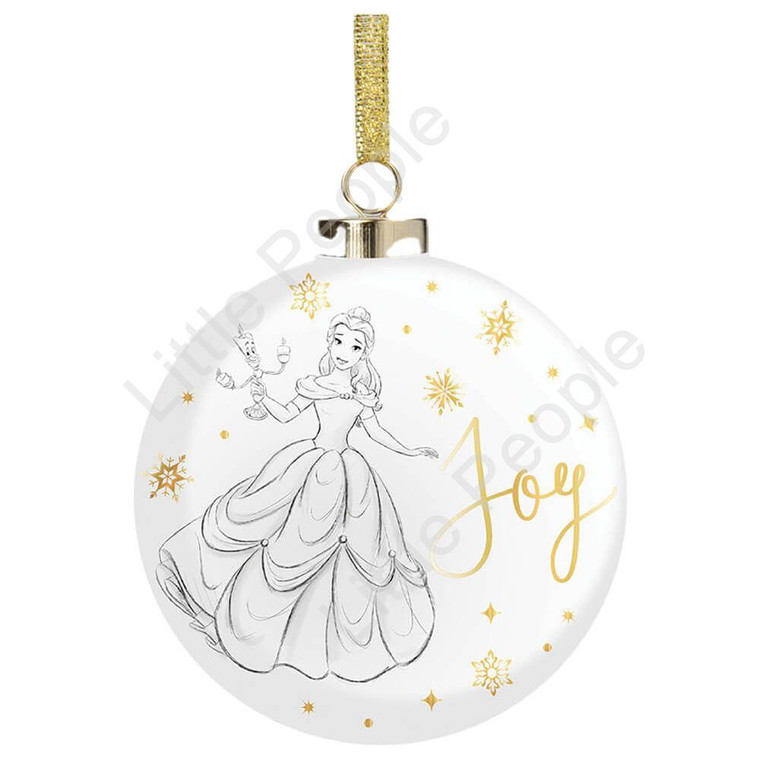 Disney Gifts Collectible Christmas Bauble: Belle Joy 9 Cm