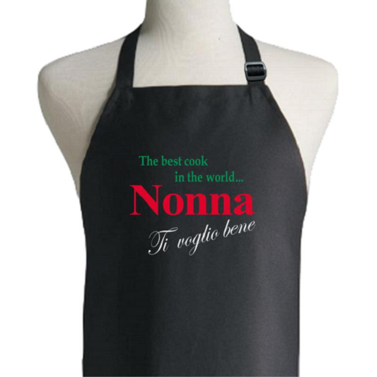 Italian Grandmother Black Apron