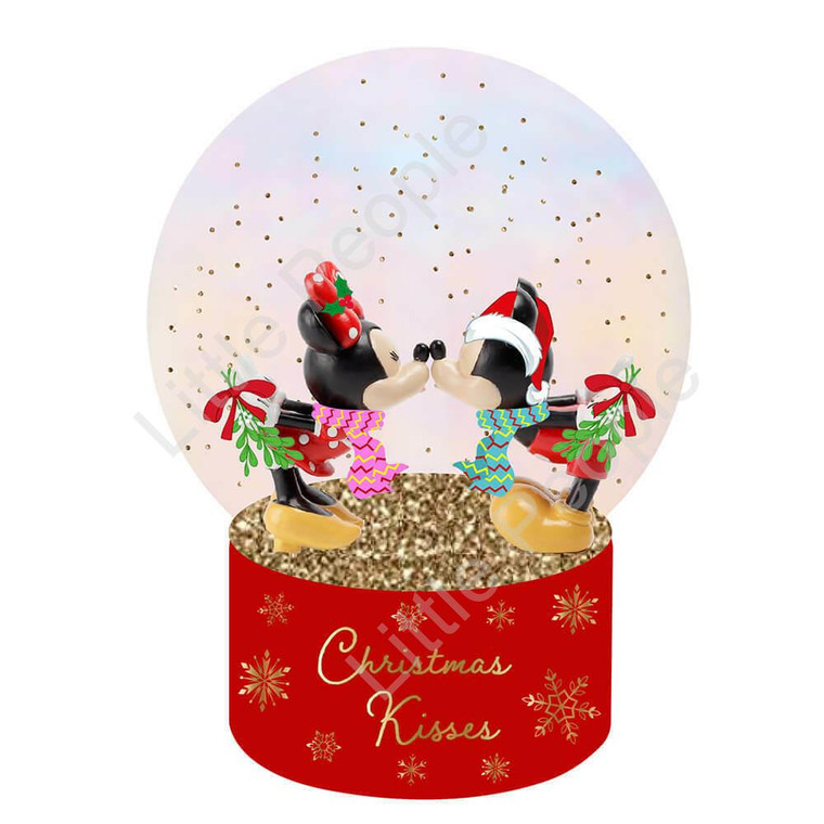 Disney Mickey Christmas: Snowglobe 'Christmas Kisses' - Glass