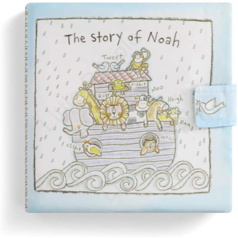 DEMDACO The Story of Noah Sky Blue 7 x 7 Fabric Children's Soft Book Toy