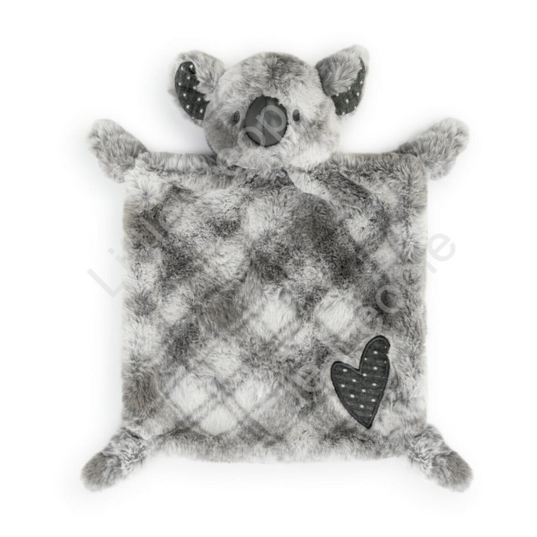 Demdaco Baby 23x30cm/9x12" Rattle Blankie Koala Kisses