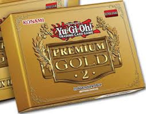 Yu-Gi-Oh! Premium Gold 2 Pack box is crushed